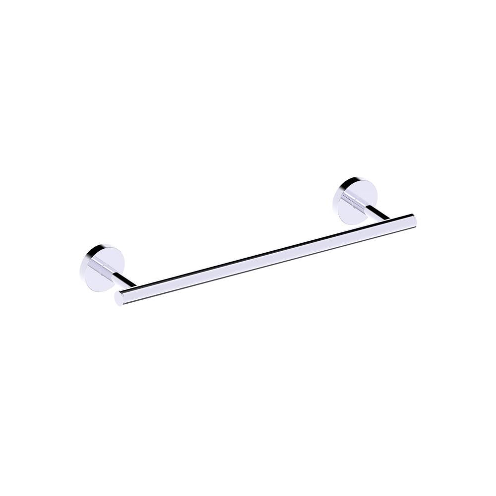 Kartners - BUILDERS - 12-inch Bathroom Towel Bar-Polished Chrome - Polished Chrome