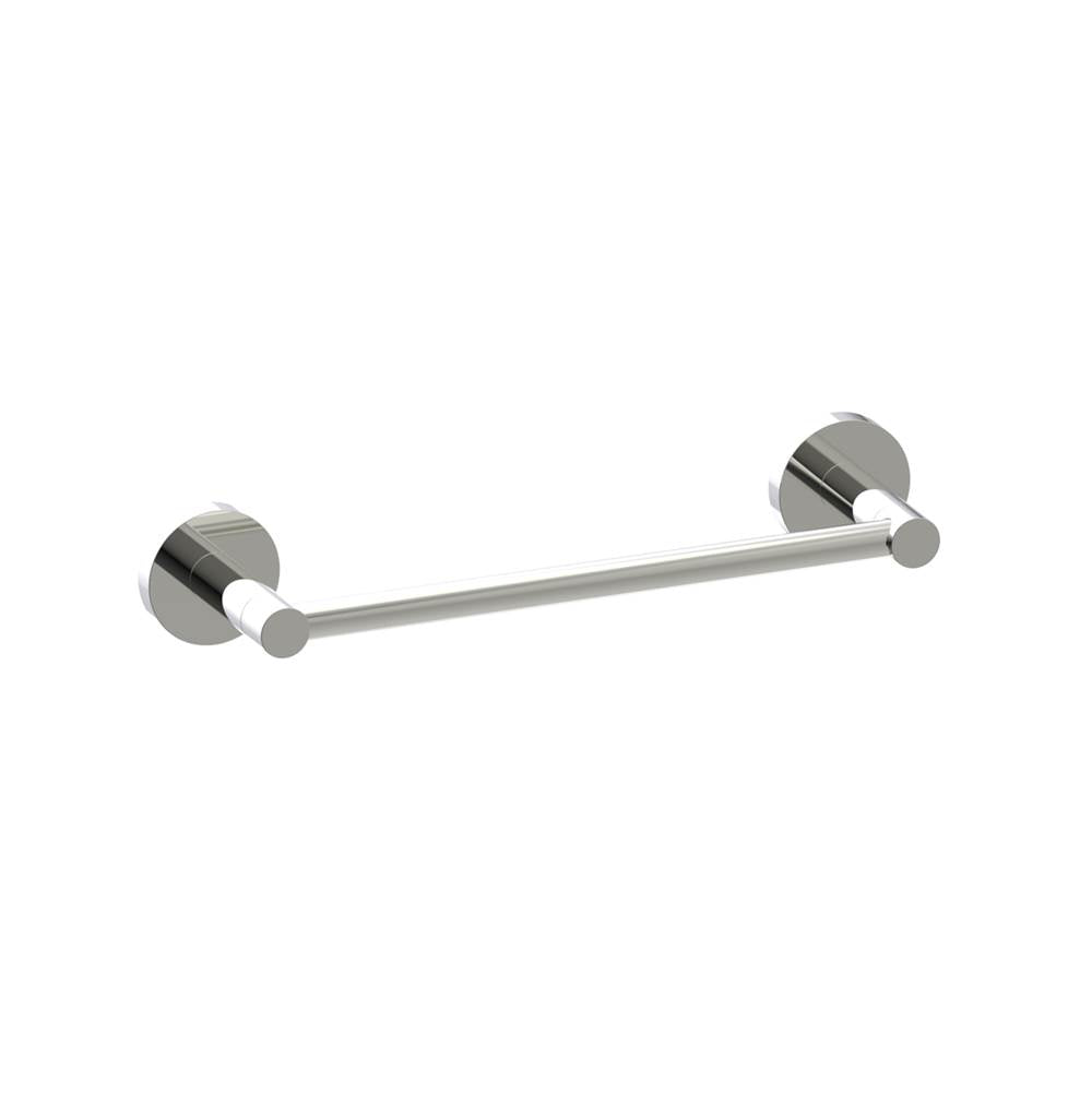 Kartners - CIRCO - 9-inch Bathroom Towel Bar-Polished Nickel - Polished Nickel