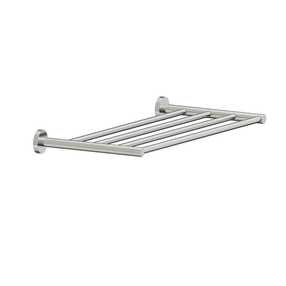 Kartners - CIRCO - Towel Shelf-Brushed Nickel - Brushed Nickel