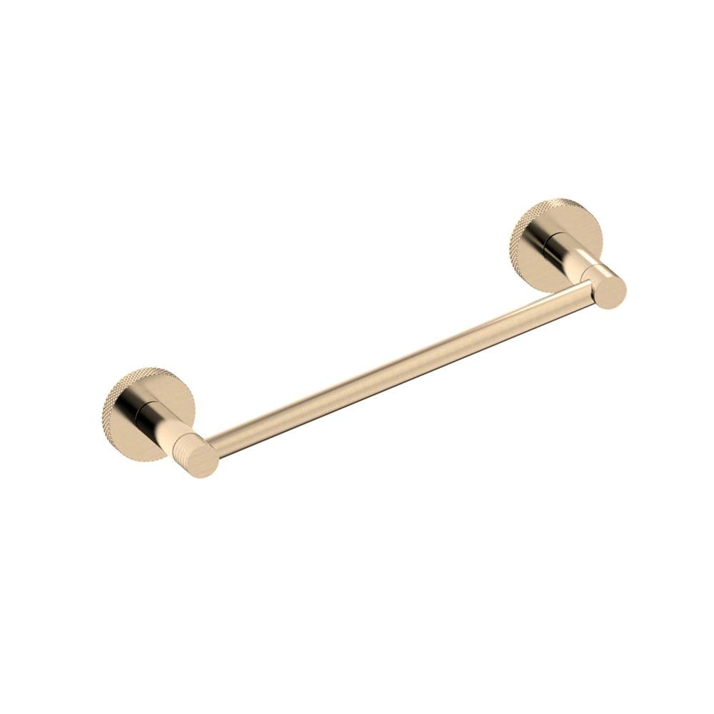 Kartners - CIRCO KNURLED - 9-inch Bathroom Towel Bar -Prosecco Bronze - Prosecco Bronze