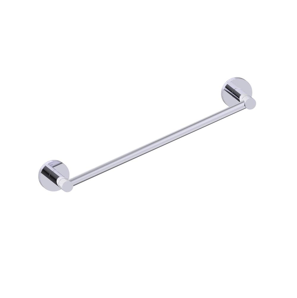 Kartners - CIRCO KNURLED - 12-inch Bathroom Towel Bar -Polished Chrome - Polished Chrome