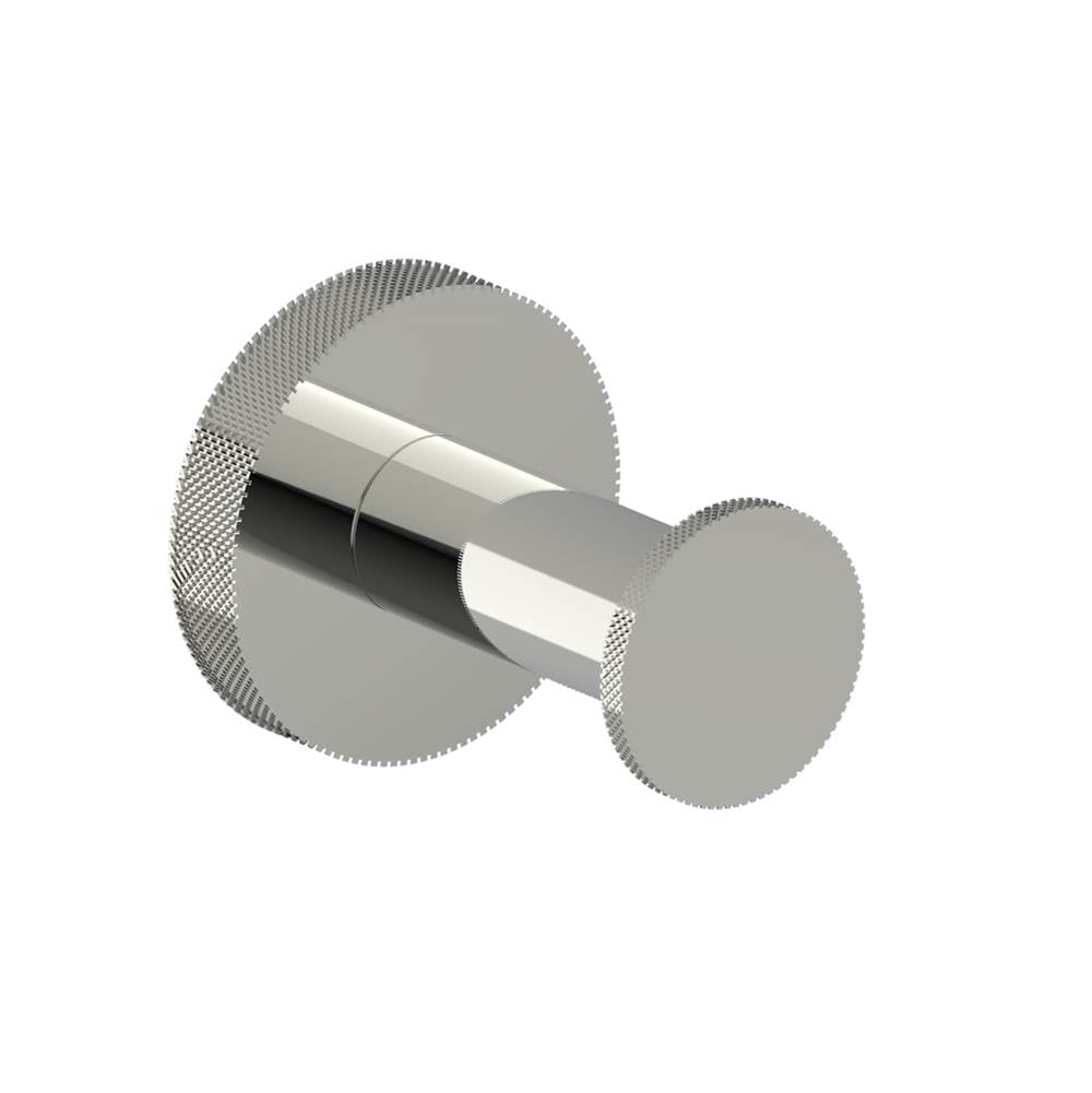 Kartners - CIRCO KNURLED - Robe Hook -Polished Nickel - Polished Nickel