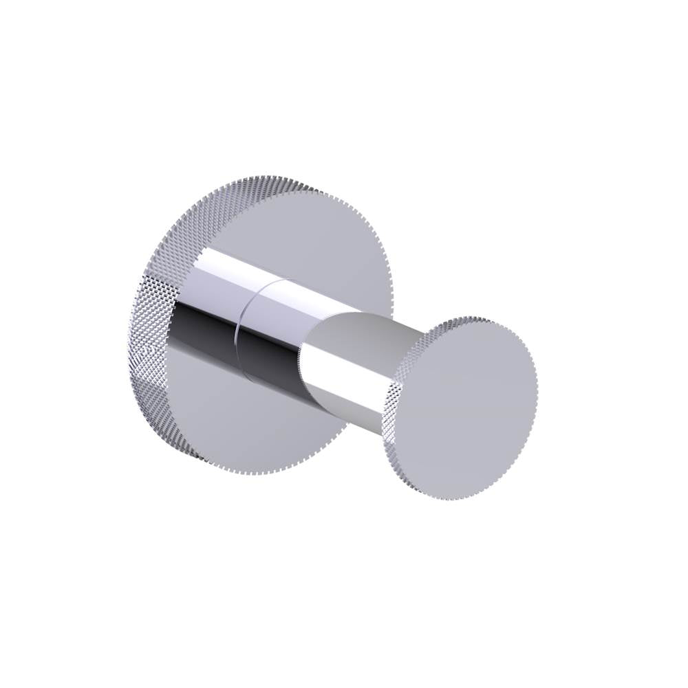 Kartners - CIRCO KNURLED - Robe Hook -Polished Chrome - Polished Chrome