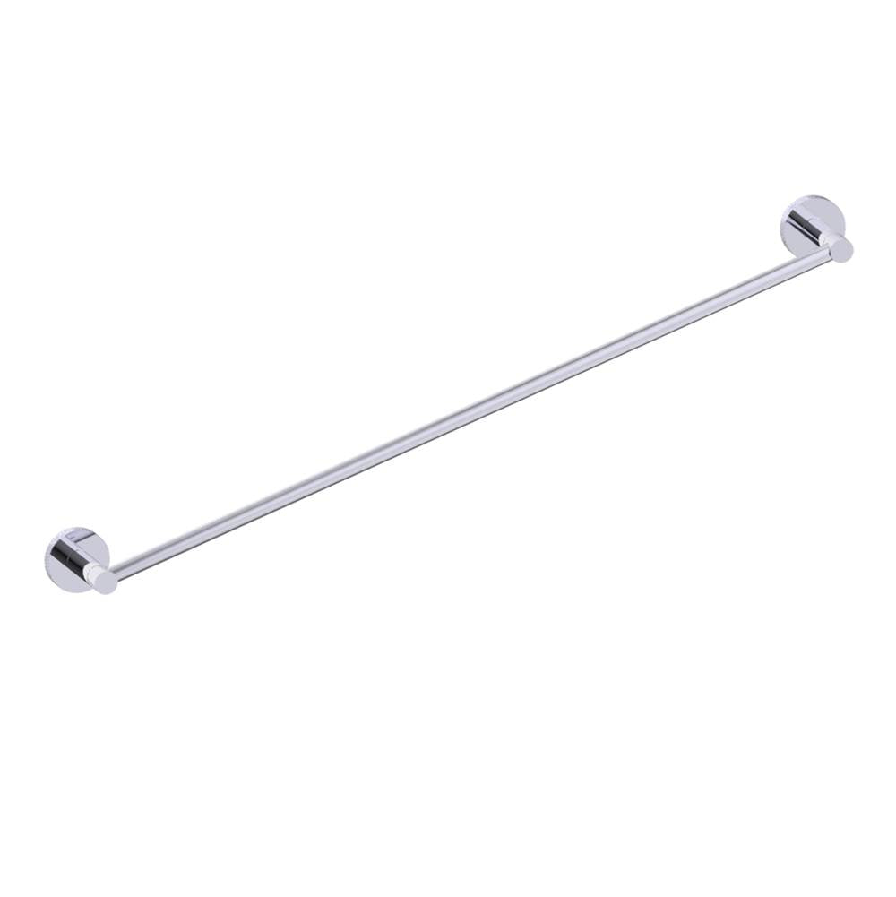 Kartners - CIRCO KNURLED - 24-inch Bathroom Towel Bar-Polished Chrome - Polished Chrome