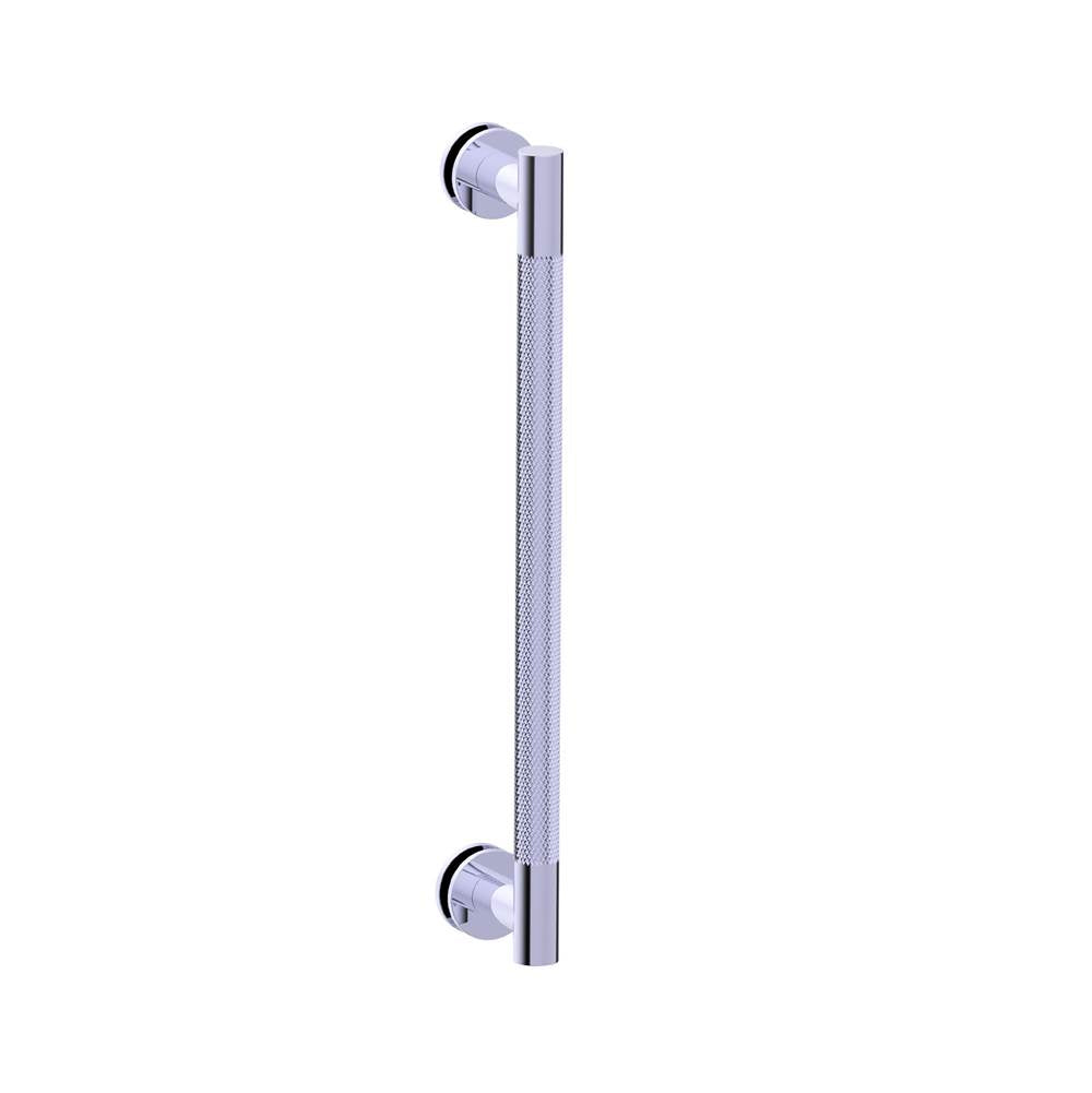 Kartners - CIRCO KNURLED - 24 inch Single Shower Door Handle-Unlacquered Brass - Unlacquered Brass