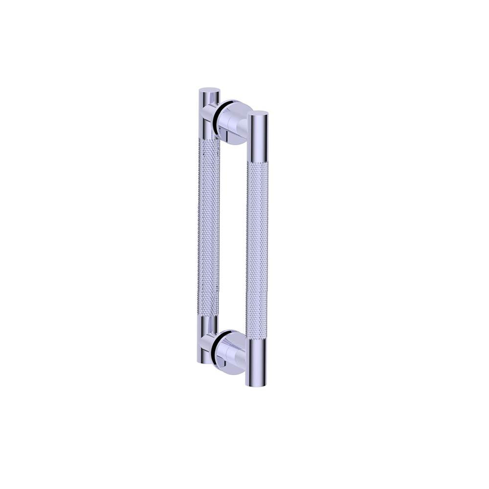 Kartners - CIRCO KNURLED - 12-inch Double Shower Door Handle-Polished Gold - Polished Gold
