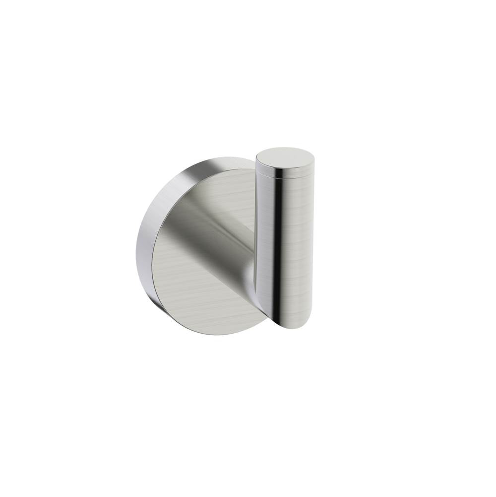 Kartners - BUILDERS - Cylinder Robe Hook-Brushed Nickel - Brushed Nickel