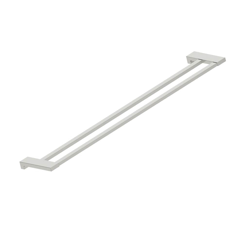 Kartners - NAPLES - 24-inch Double Bathroom Towel Bar-Brushed Nickel - Brushed Nickel