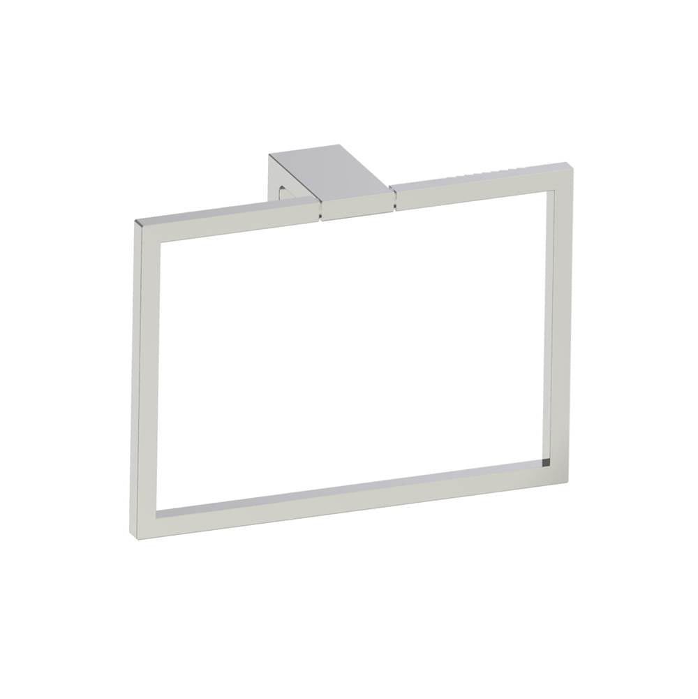 Kartners - NAPLES - Square Towel Ring-Polished Nickel - Polished Nickel