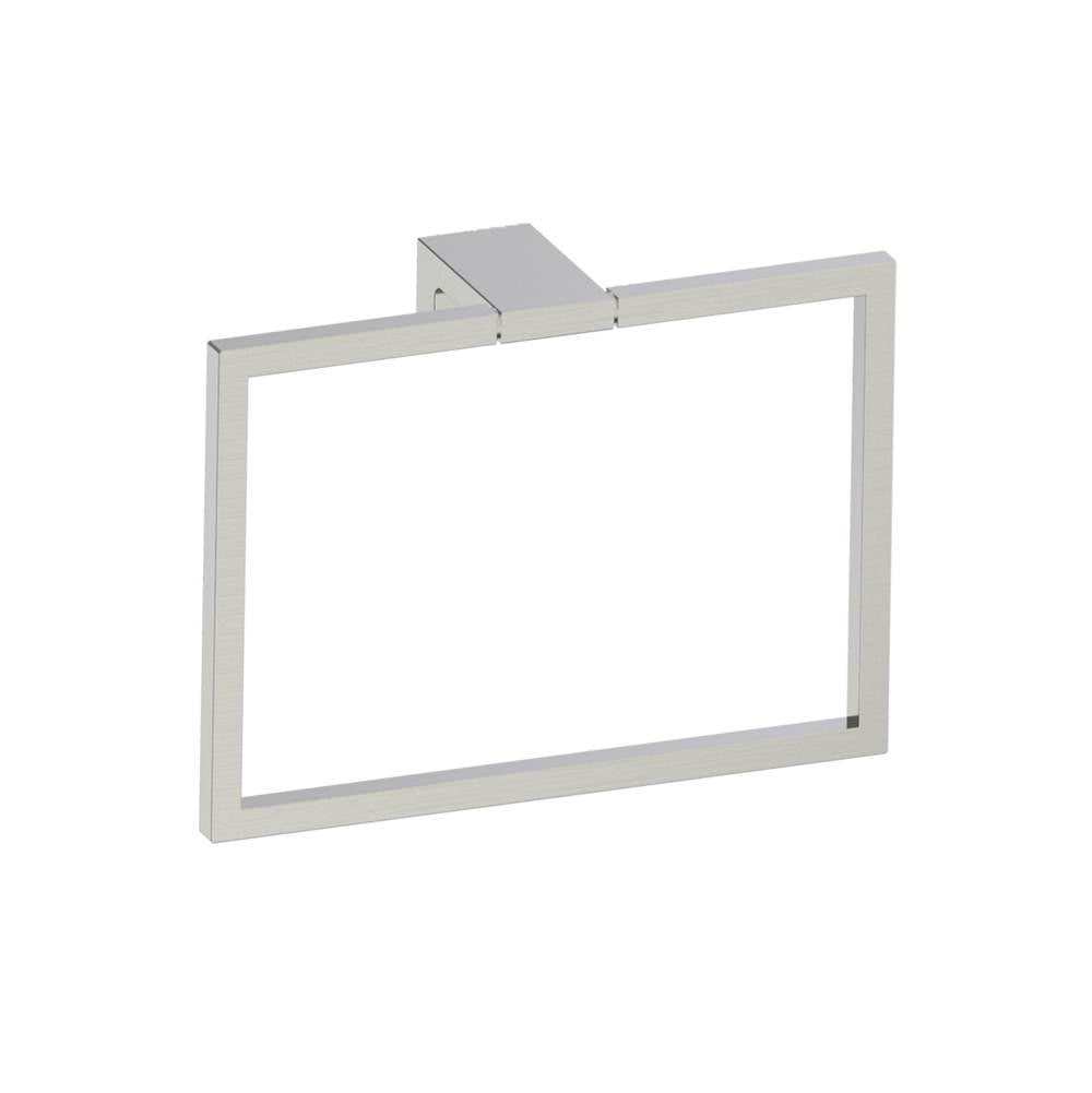 Kartners - NAPLES - Square Towel Ring-Brushed Nickel - Brushed Nickel