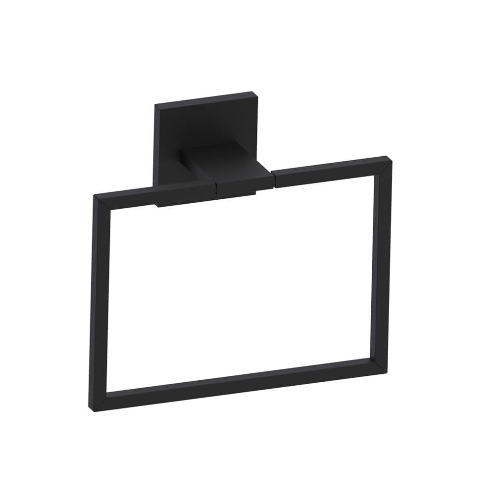 Kartners - HAMBURG - Square Towel Ring -Matte Black - Matte Black