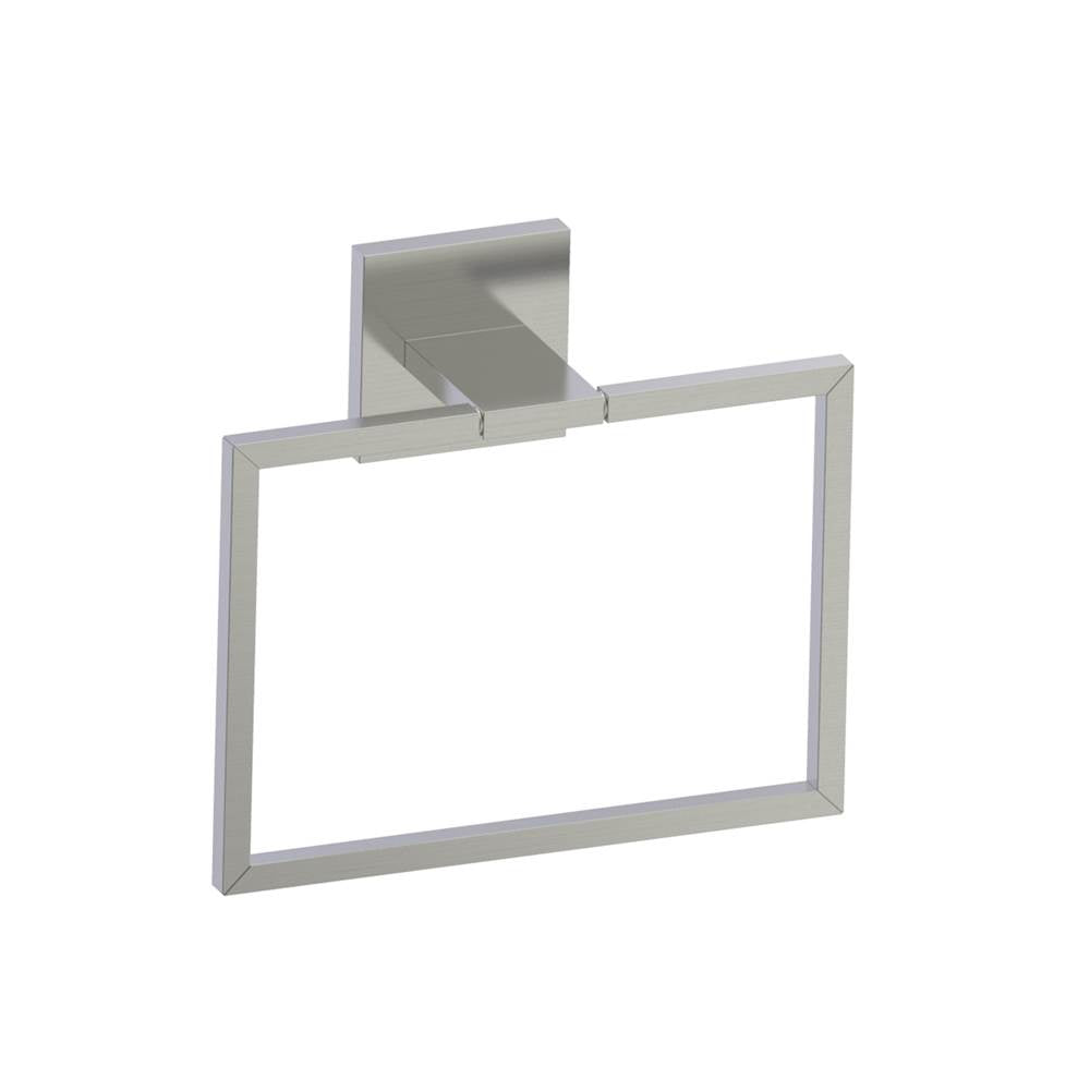 Kartners - HAMBURG - Square Towel Ring -Brushed Nickel - Brushed Nickel