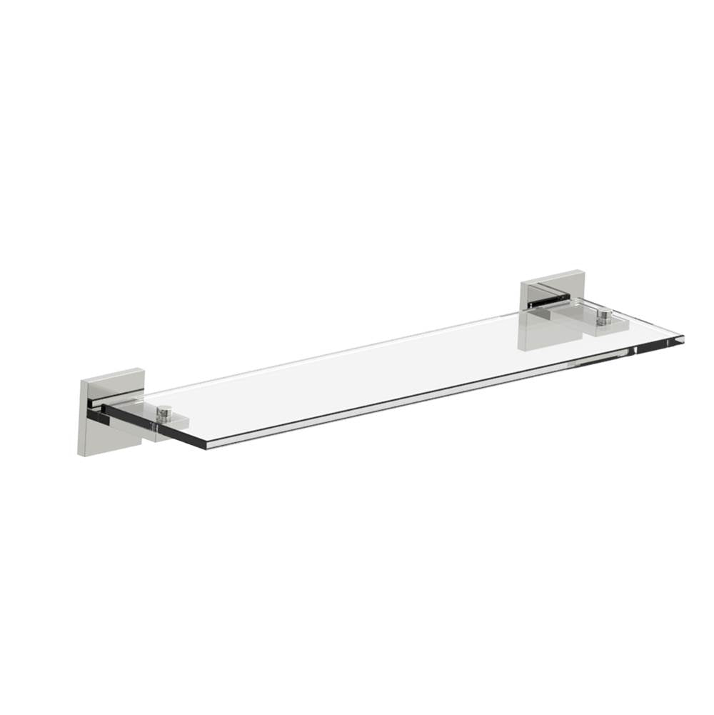 Kartners - HAMBURG - Glass Shelf -Polished Nickel - Polished Nickel