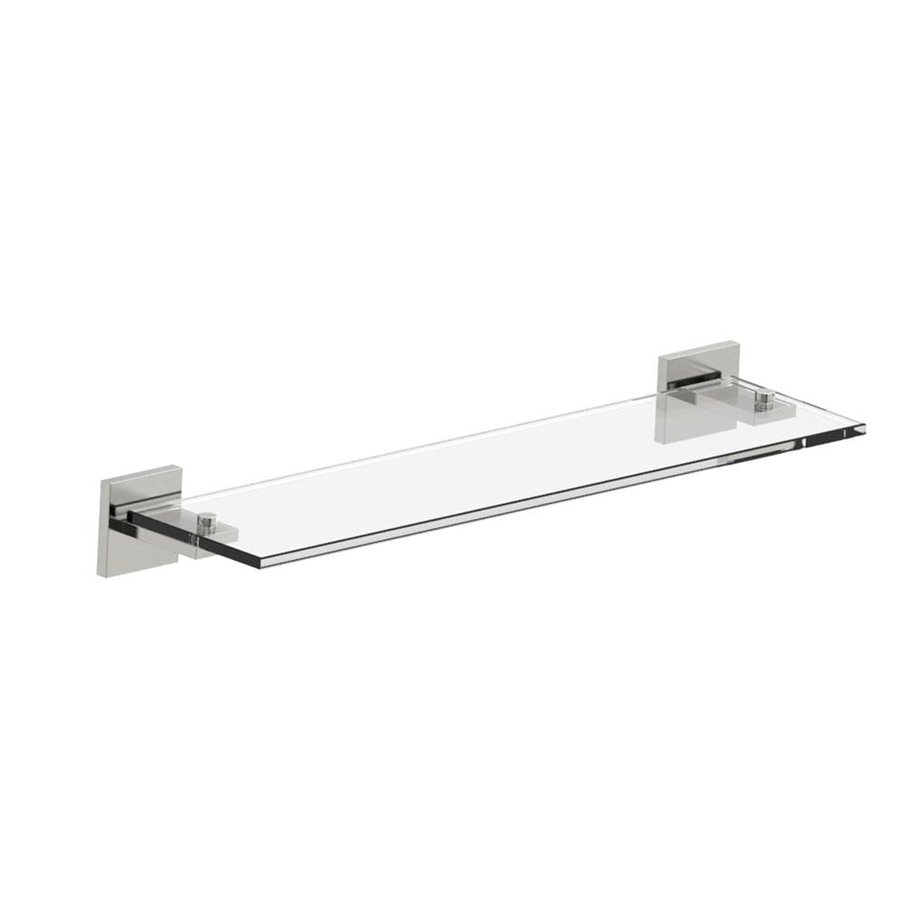 Kartners - HAMBURG - Glass Shelf -Brushed Nickel - Brushed Nickel