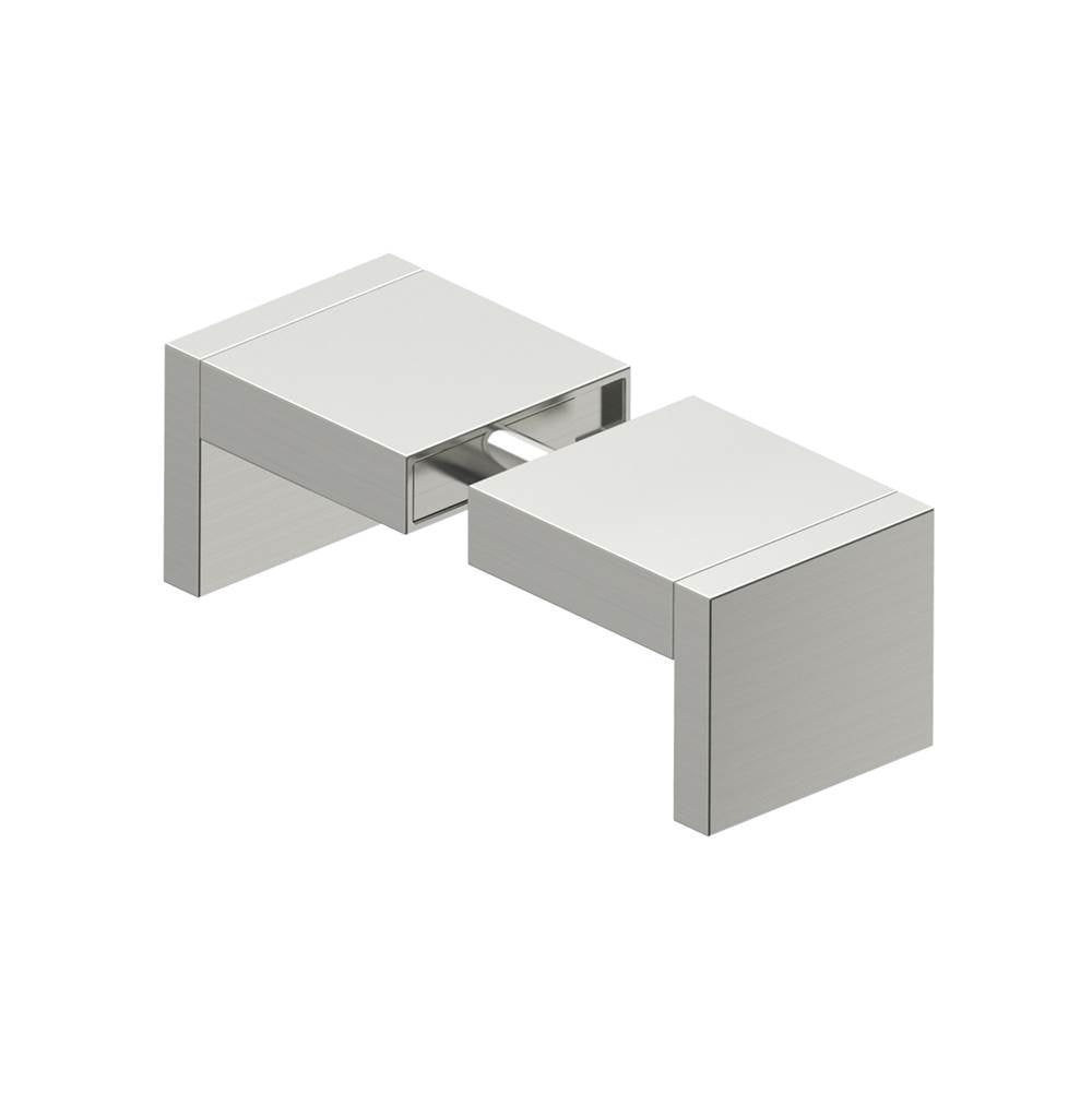 Kartners - HAMBURG - Double Shower Door Handle -Brushed Nickel - Brushed Nickel