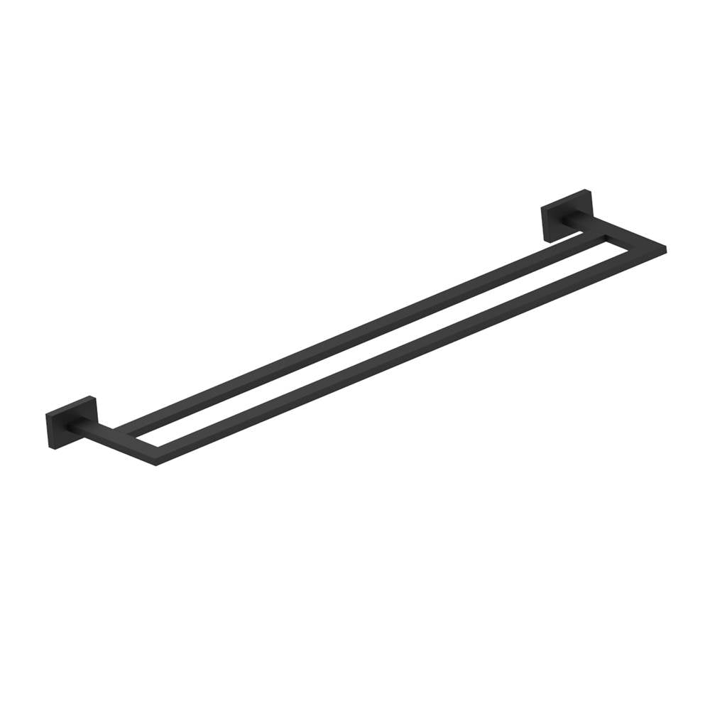 Kartners - VIENNA - 24-inch Double Bathroom Towel Bar -Matte Black - Matte Black