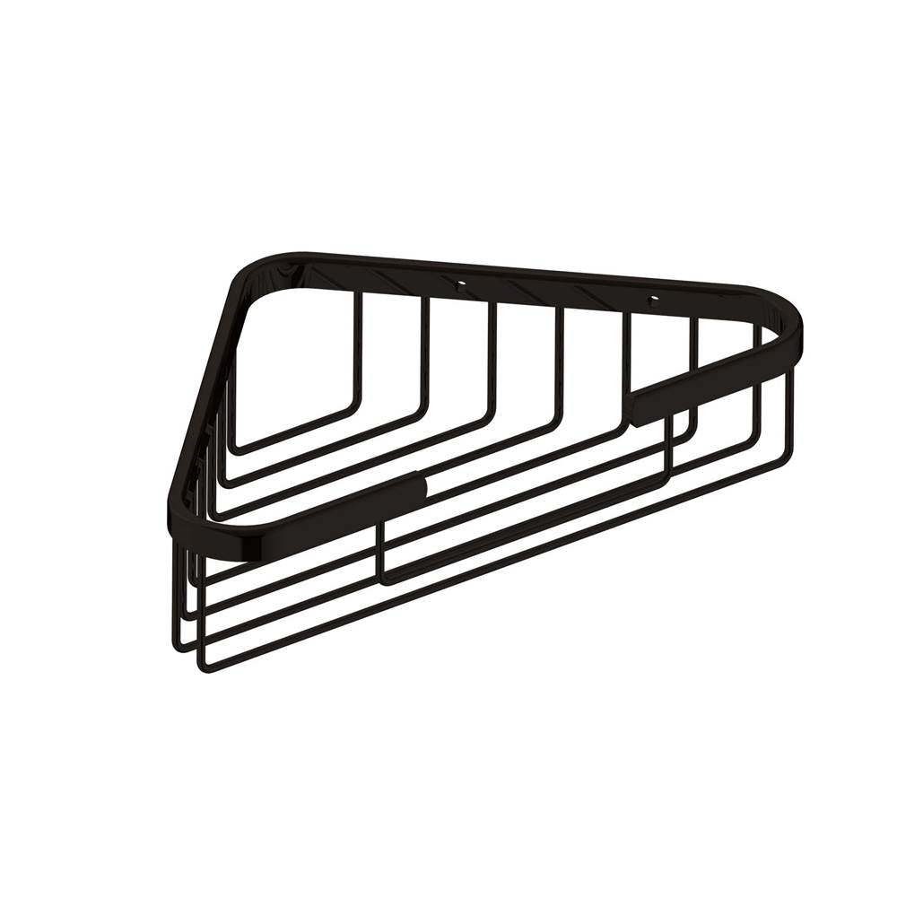 Kartners - Bath & Shower Baskets - Wire Basket - Corner Mount-Matte Black - Matte Black