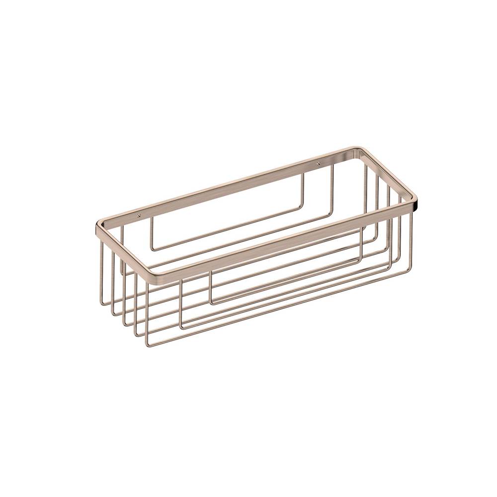 Kartners - Bath & Shower Baskets - 12-inch Wire Basket-Prosecco Bronze - Prosecco Bronze