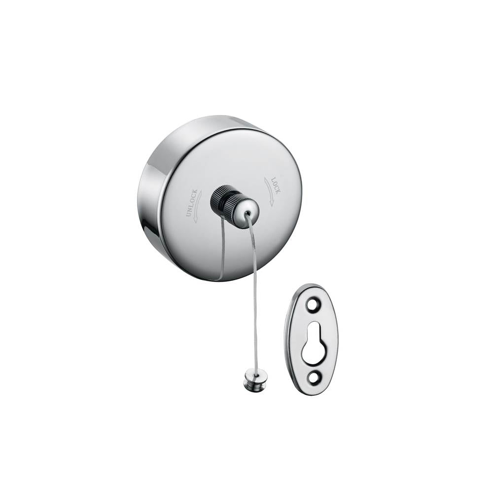 Kartners - HOTEL - 7-inch Round Clothes Line-Brushed Nickel - Brushed Nickel