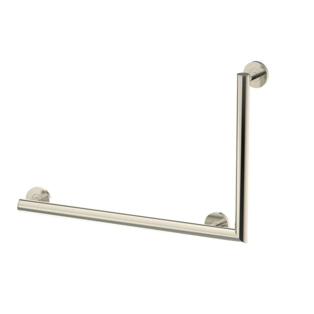 Kartners - Angle Grab Bar (Left)-Brushed Nickel - Brushed Nickel