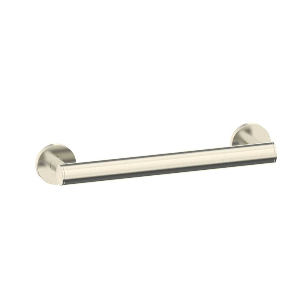 Kartners - 9100 Series 12-inch Round Grab Bar 35mm-Brushed Nickel - Brushed Nickel