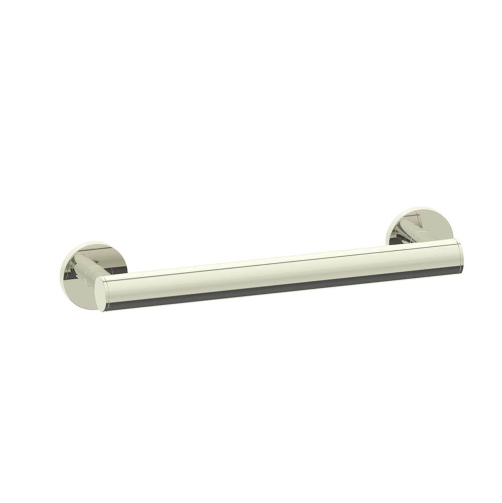 Kartners - 9100 Series 12-inch Round Grab Bar-Polished Nickel - Polished Nickel
