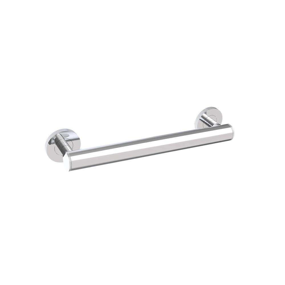 Kartners - 9100K Knurled Series 12-inch Round Grab Bar-Polished Chrome - Polished Chrome