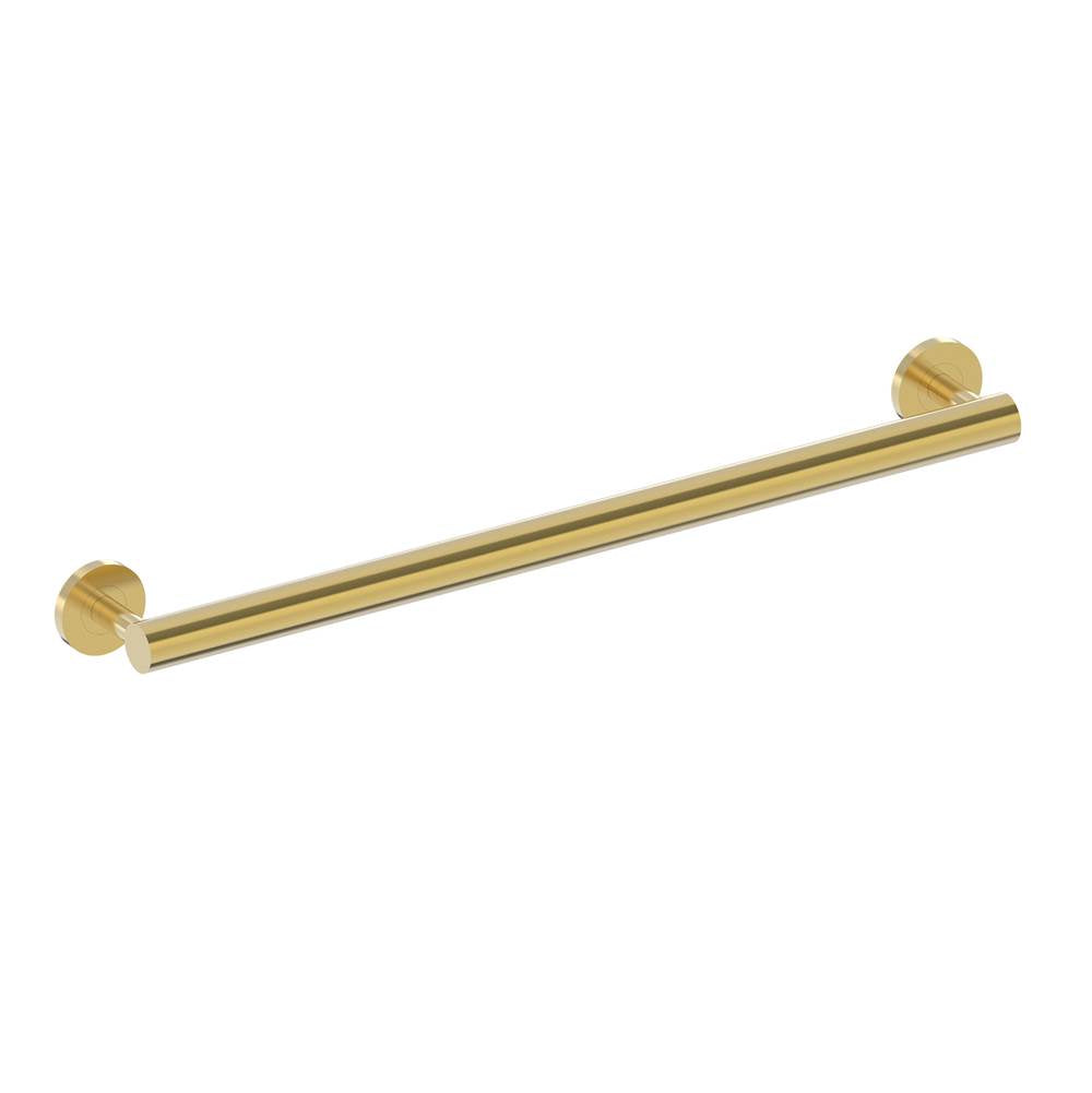Kartners - 9100 Series 24-inch Round Grab Bar-Brushed Gold - Brushed Gold
