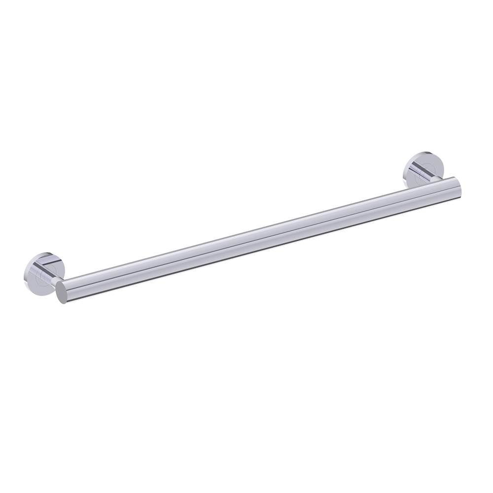 Kartners - 9100 Series 24-inch Round Grab Bar 35mm-Polished Chrome - Polished Chrome