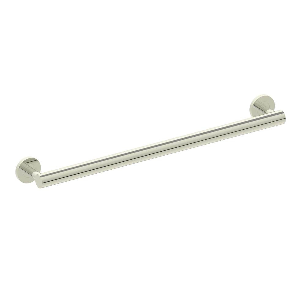 Kartners - 9100 Series 24-inch Round Grab Bar-Polished Nickel - Polished Nickel