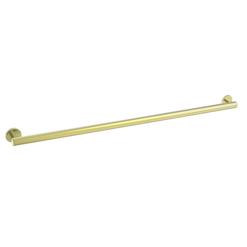 Kartners - 9100K Series 42-inch Round Grab Bar-Brushed Brass - Brushed Brass