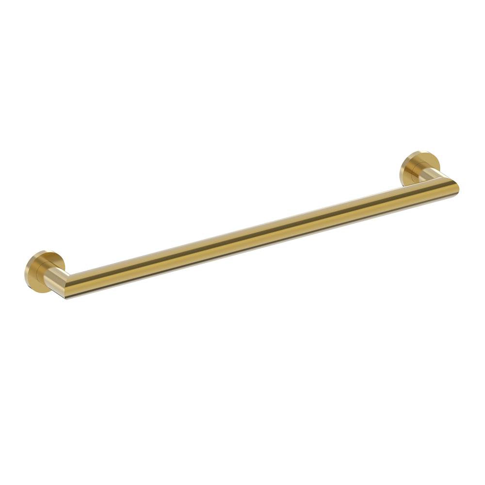 Kartners - 9200 Series 24-inch Round Mitered Grab Bar-Brushed Bronze - Satin Bronze