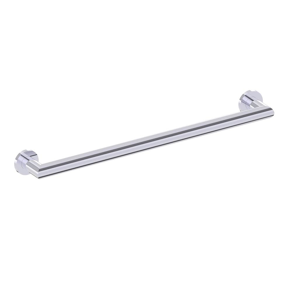 Kartners - 9200 Series 24-inch Round Mitered Grab Bar-Polished Chrome - Polished Chrome