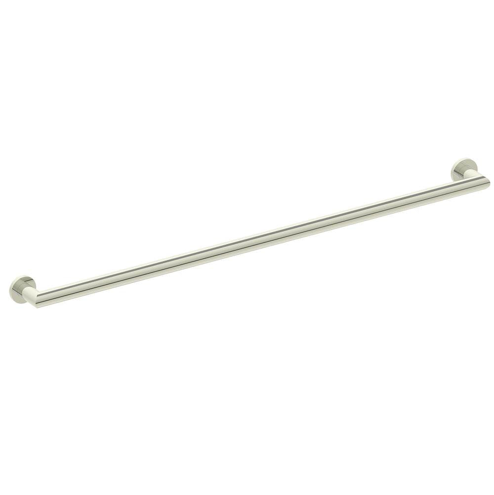 Kartners - 9200 Series 42-inch Round Mitered Grab Bar-Polished Nickel - Polished Nickel