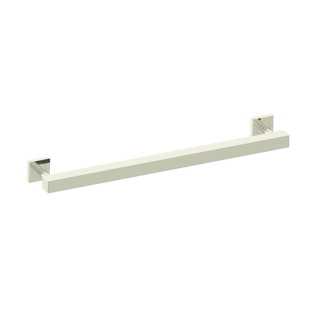 Kartners - 9300 Series 24-inch Square Grab Bar-Polished Nickel - Polished Nickel