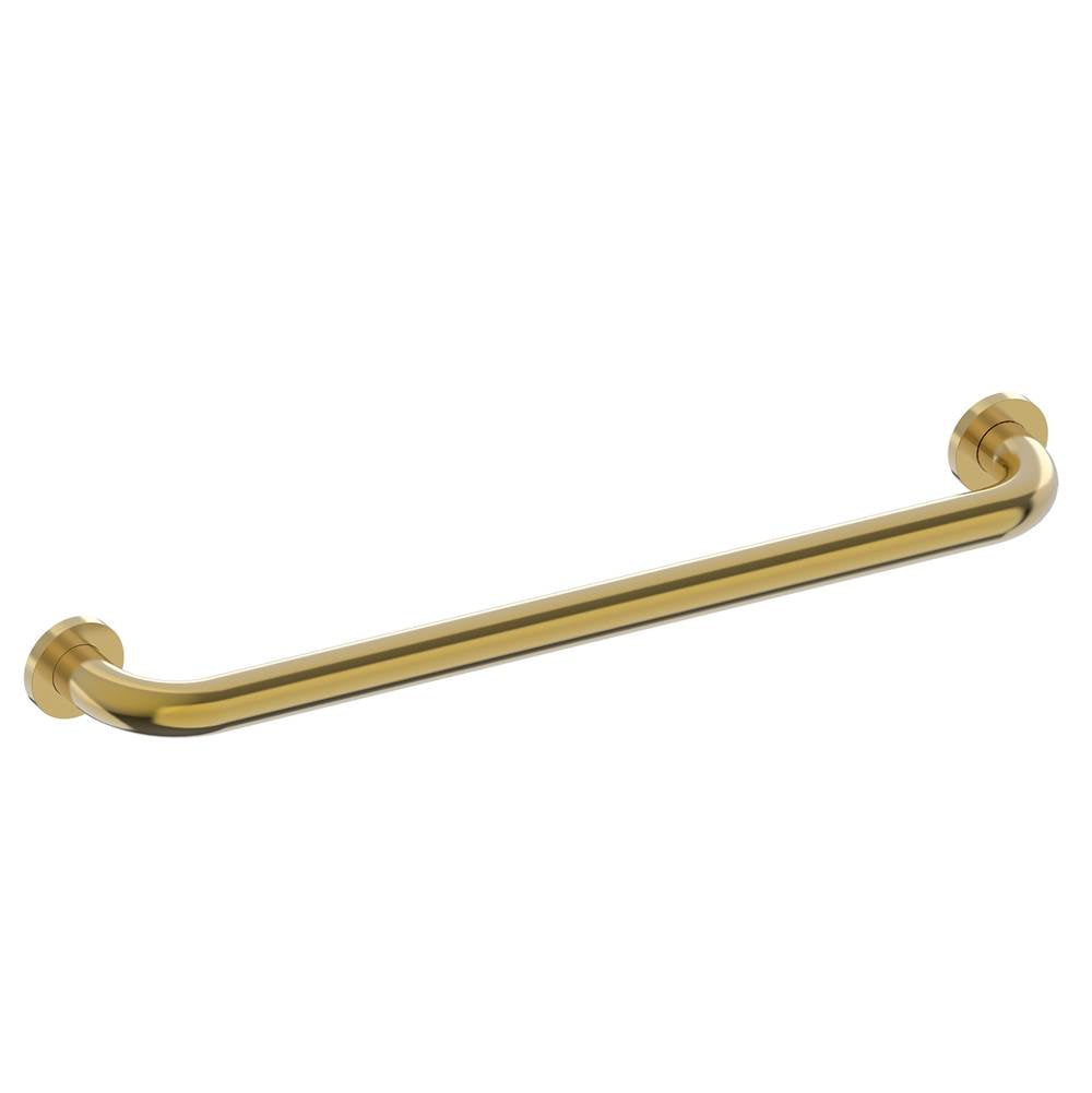 Kartners - 9500 Series 24-inch Round Grab Bar-Brushed Bronze - Brushed Bronze