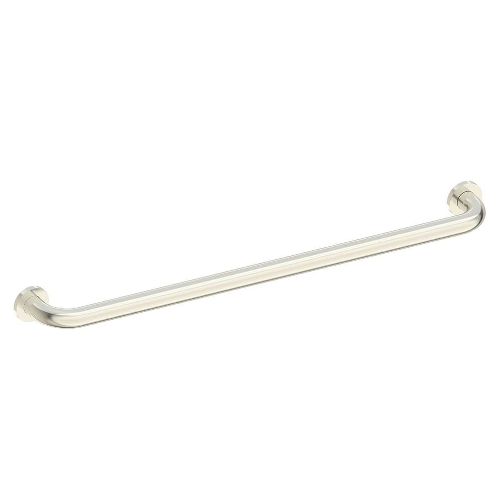 Kartners - 9500 Series 32-inch Round Grab Bar-Brushed Nickel - Brushed Nickel