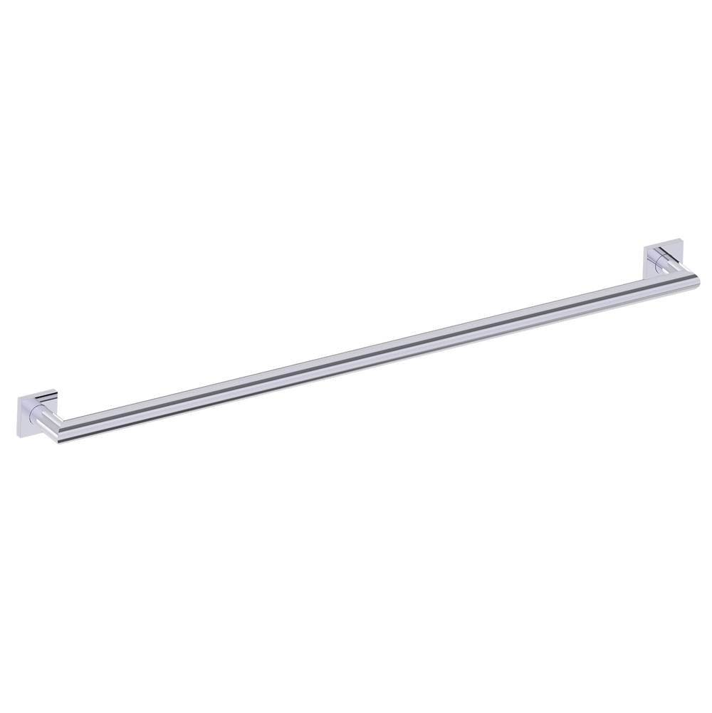 Kartners - 9600 Series 42-inch Mitered Grab Bar with Square Rosettes-Polished Chrome - Polished Chrome
