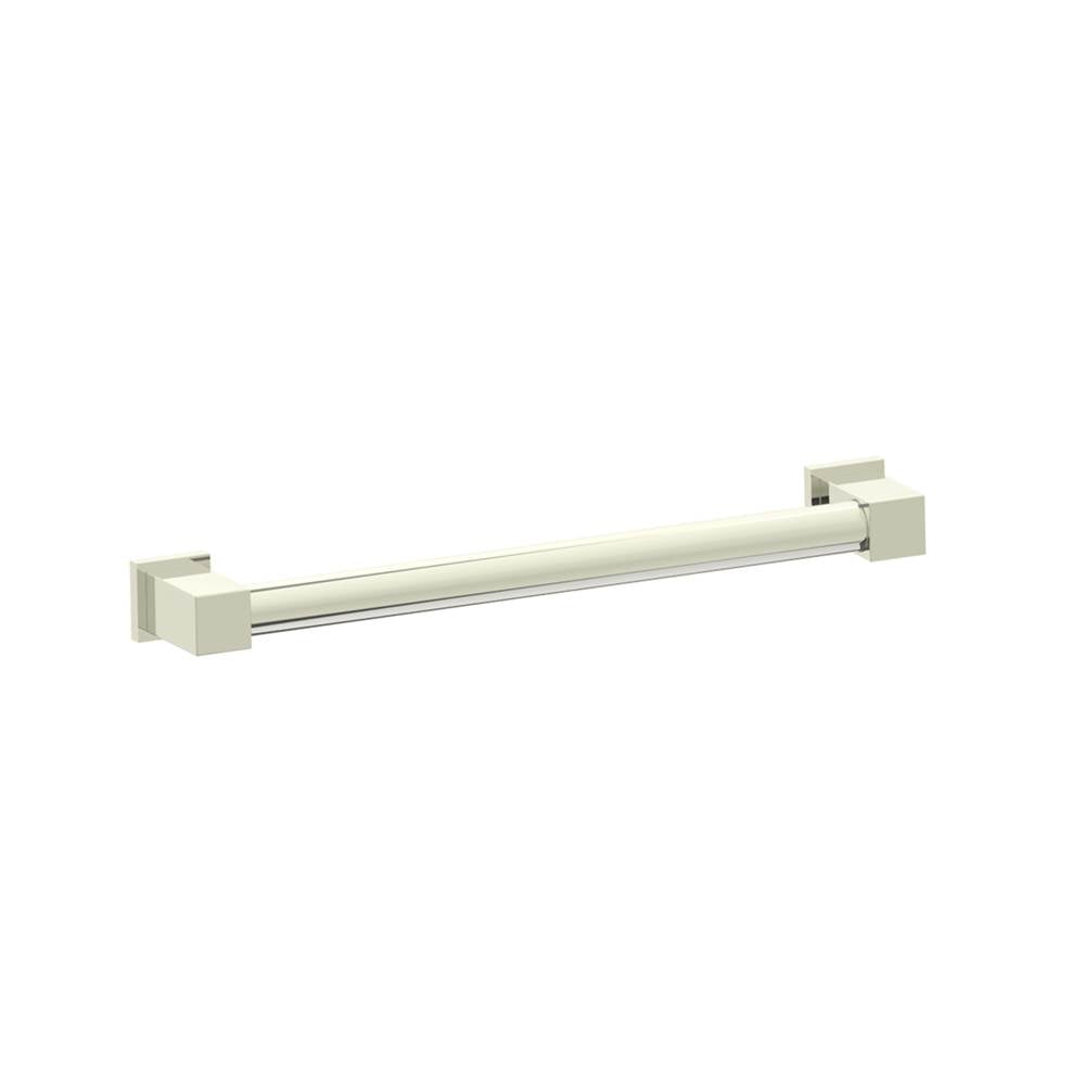 Kartners - 9800 Series 12-inch Round Grab Bar with Square Ends-Polished Nickel - Polished Nickel