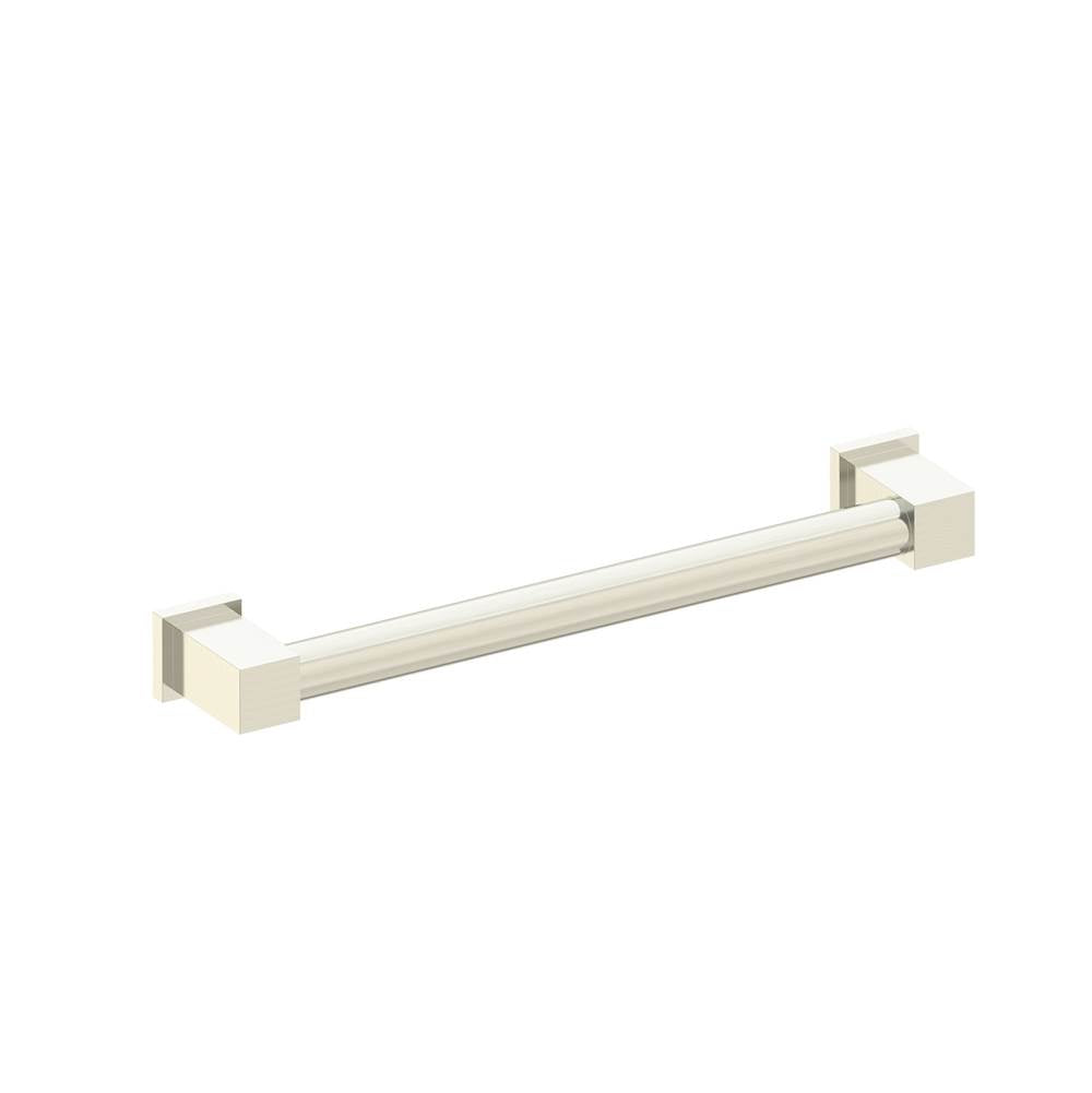 Kartners - 9800 Series 18-inch Round Grab Bar with Square Ends-Brushed Nickel - Brushed Nickel