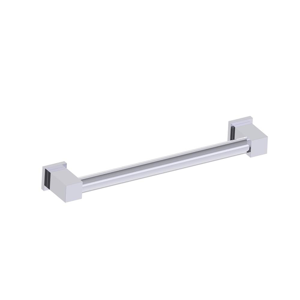 Kartners - 9800 Series 18-inch Round Grab Bar with Square Ends-Polished Chrome - Polished Chrome