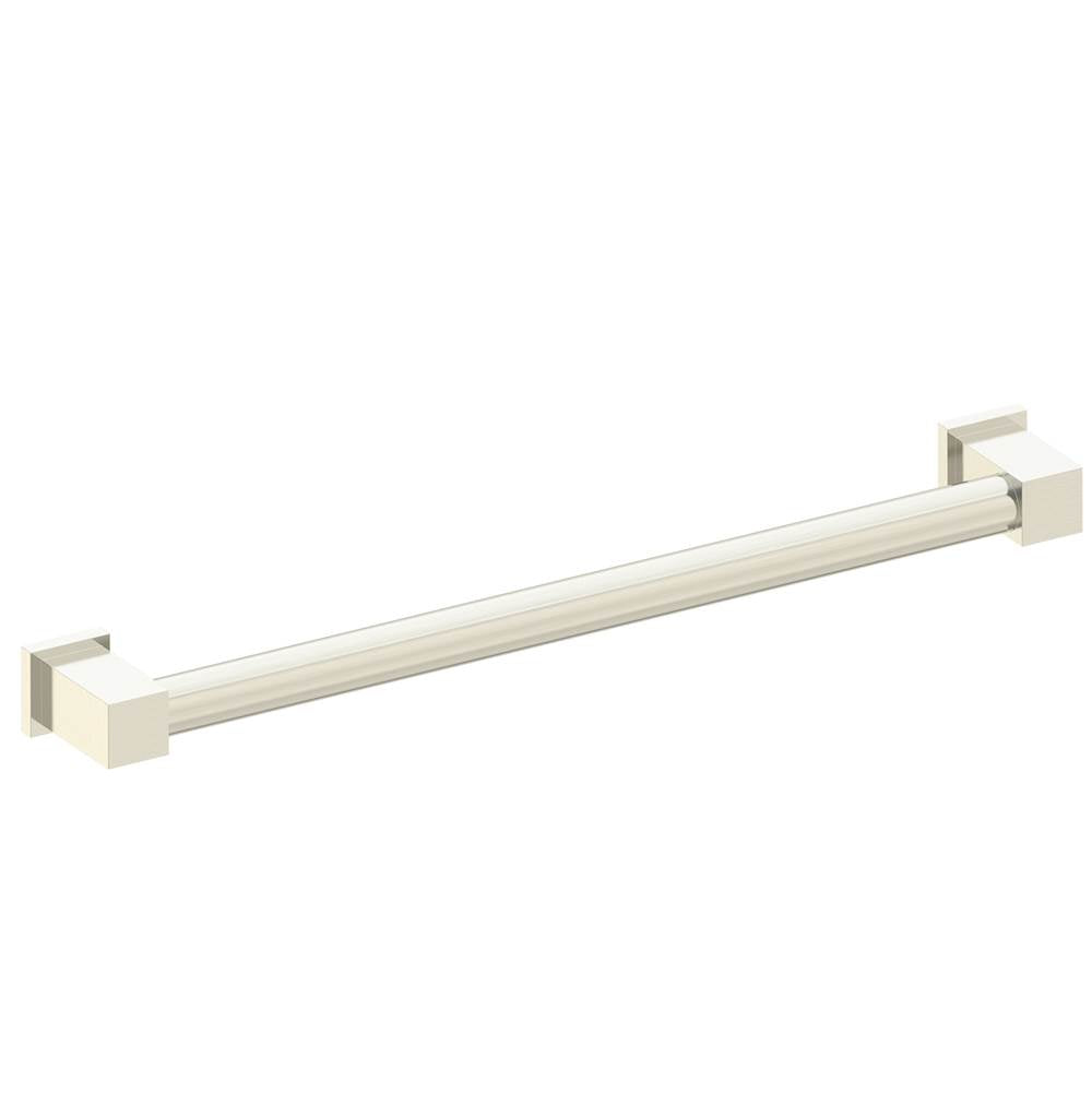 Kartners - 9800 Series 24-inch Round Grab Bar with Square Ends-Brushed Nickel - Brushed Nickel