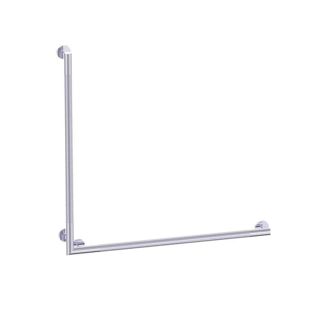 Kartners - CIRCO KNURLED - Angle Grab Bar-Polished Chrome - Polished Chrome