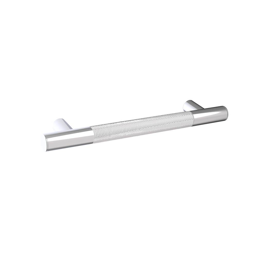 Kartners - 9900 Series Knurled 12-inch Grab Bar-Polished Chrome - Polished Chrome