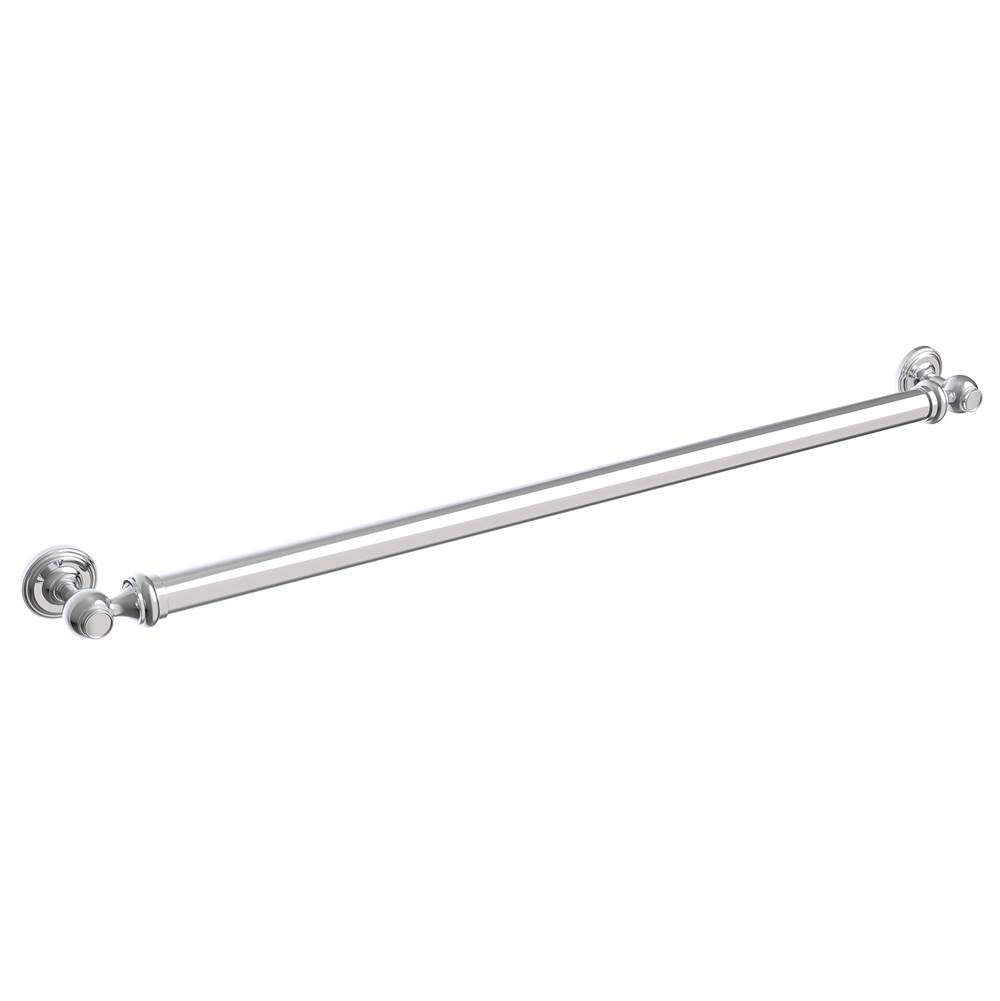 Kartners - Traditional Series 36-inch Round Grab Bar-Polished Chrome - Polished Chrome