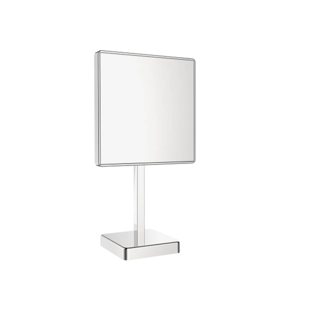 Kartners - Mirror - Free Standing Square Single Sided Mirror-Brushed Nickel - Brushed Nickel