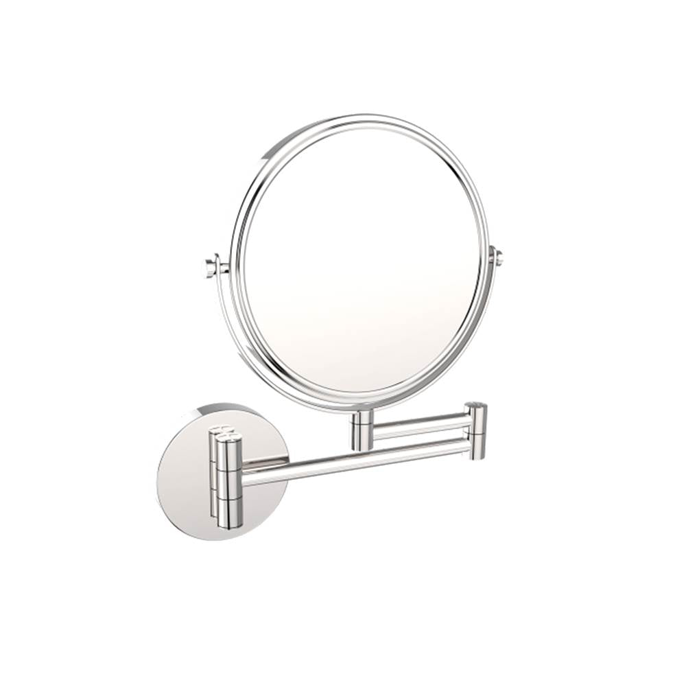 Kartners - Mirror - 8.5-inch Round Wall Mounted Mirror-Polished Chrome - Polished Chrome