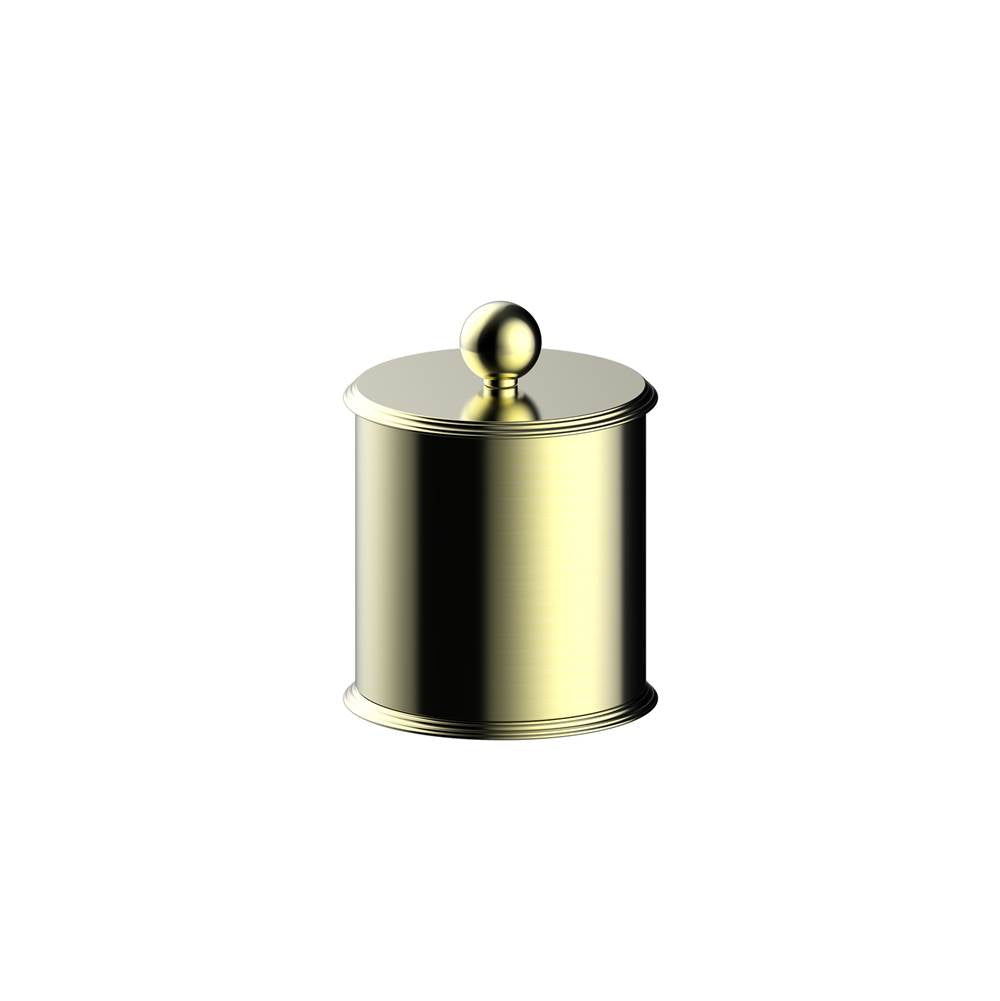 Kartners - FLORENCE - Small Size Bathroom Vanity Countertop Canister-Brushed Brass - Brushed Brass