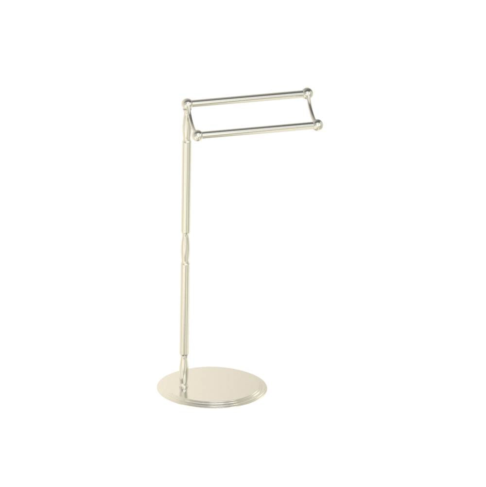 Kartners - Free Standing - Double Towel Rail -Brushed Nickel - Brushed Nickel