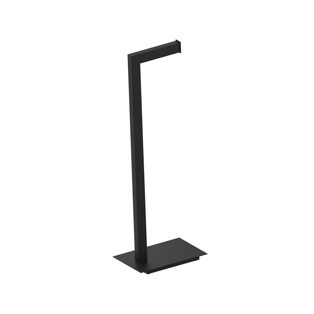 Kartners - Free Standing - Square Free Standing Toilet Paper Holder-Matte Black - Matte Black